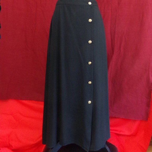 Black button up maxi skirt. - Picture 1 of 2